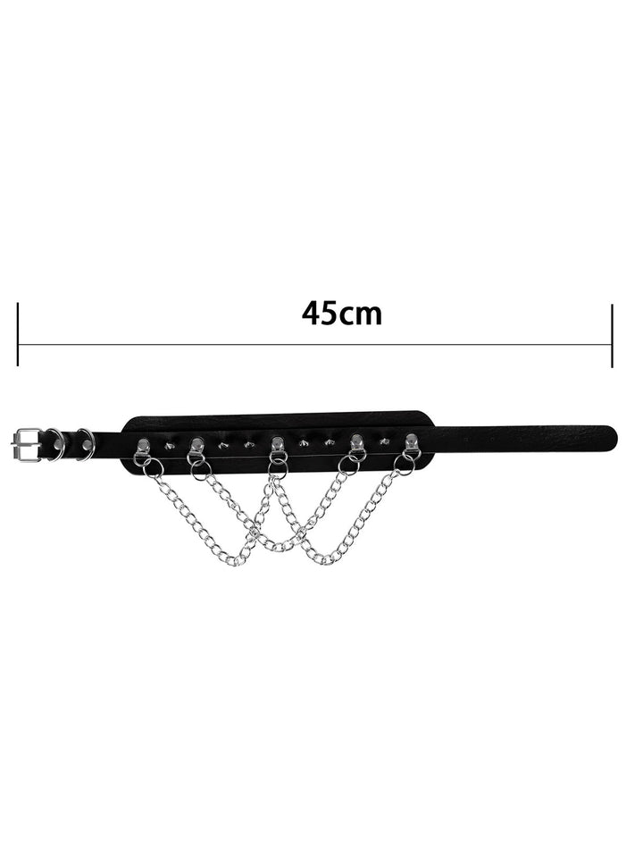 Punk Choker Rivet Chain Embellishment Gothic Necklace