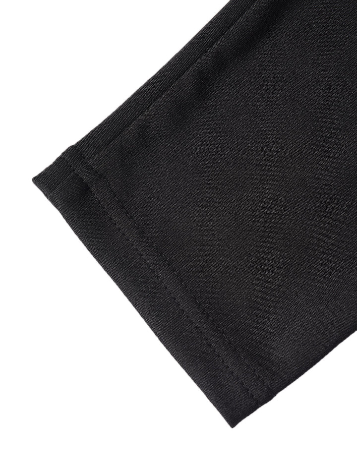 Grommet Buckle Lace Up Pants Elastic Waist Punk Skinny Pants