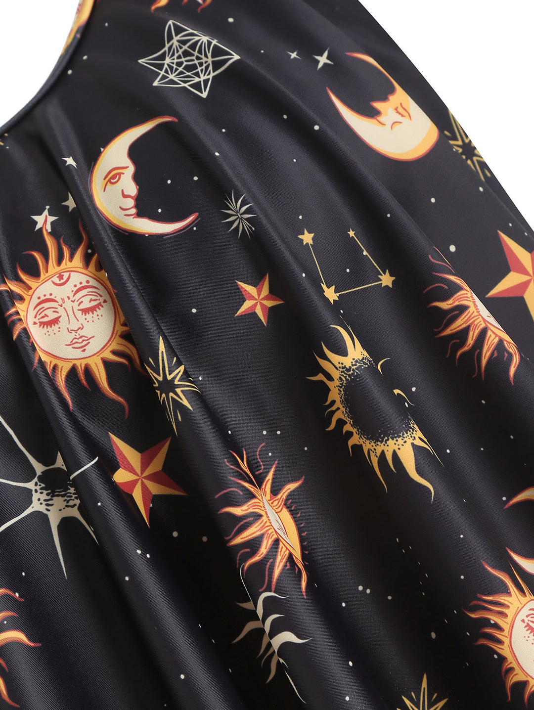 Sun Stars Moon Flounce High Waisted Tankini Swimsuit