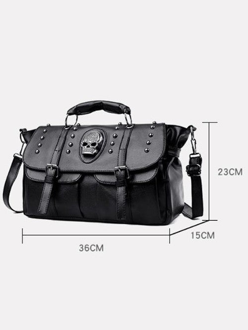 Punk Skull Rivets PU Gothic Crossbody Bag