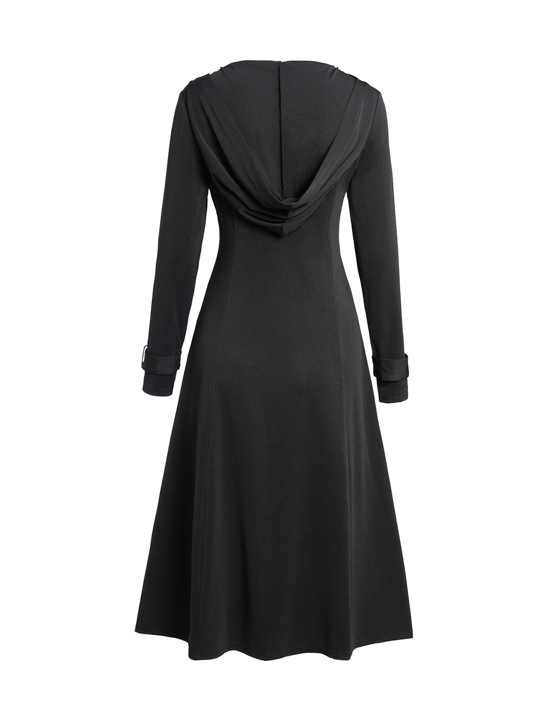 Punk Gothic Lace Up Zip Hooded Coat