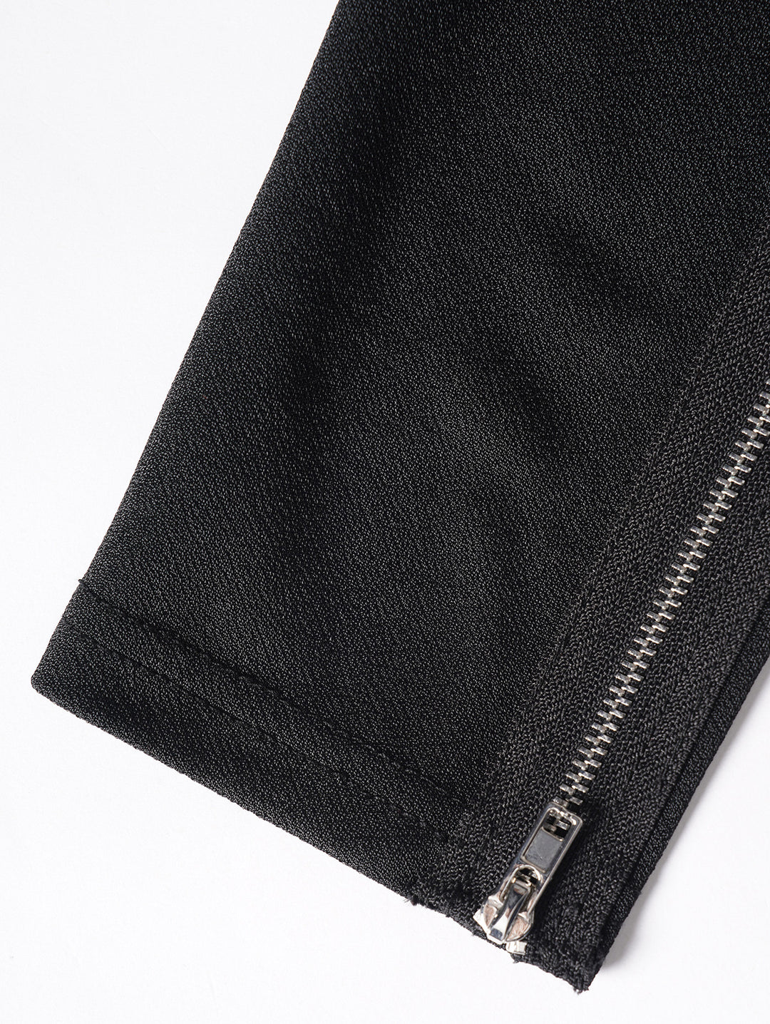 Gothic Solid Color O Ring Zip Up Asymmetric Punk Coat