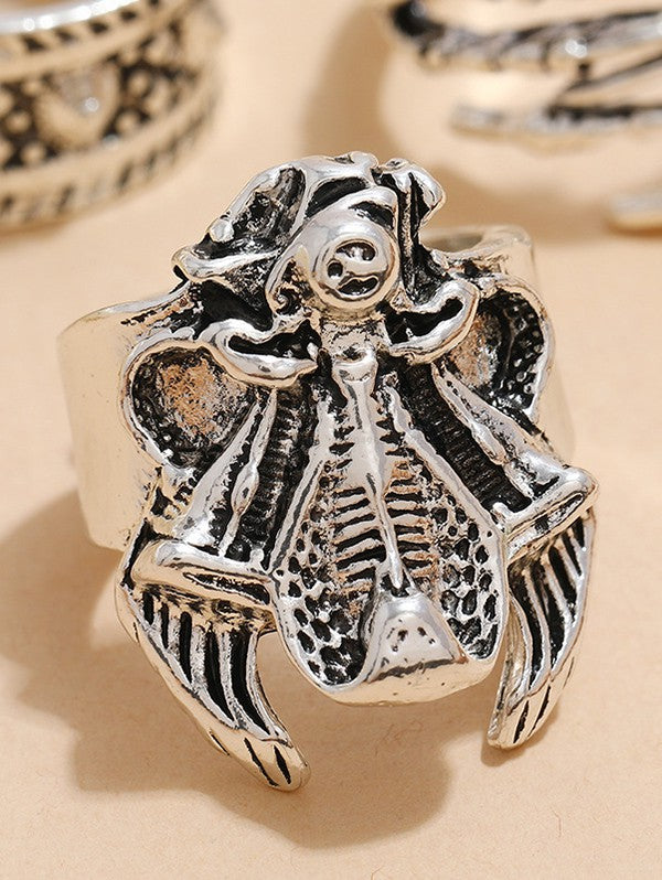 Fashionable Gothic Retro Geometric Personal Rings Set