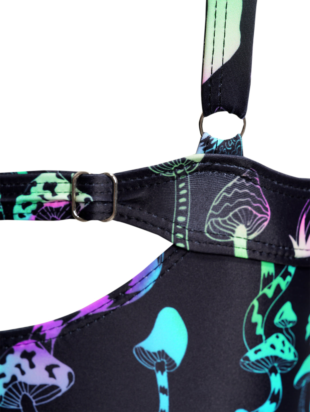 Galaxy Mushroom Skull Print Bikini Swimwear