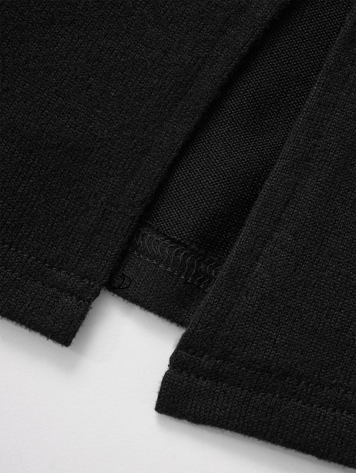 Open Shoulder Knit Foldover Long Sleeve Buckle Strap Long Top