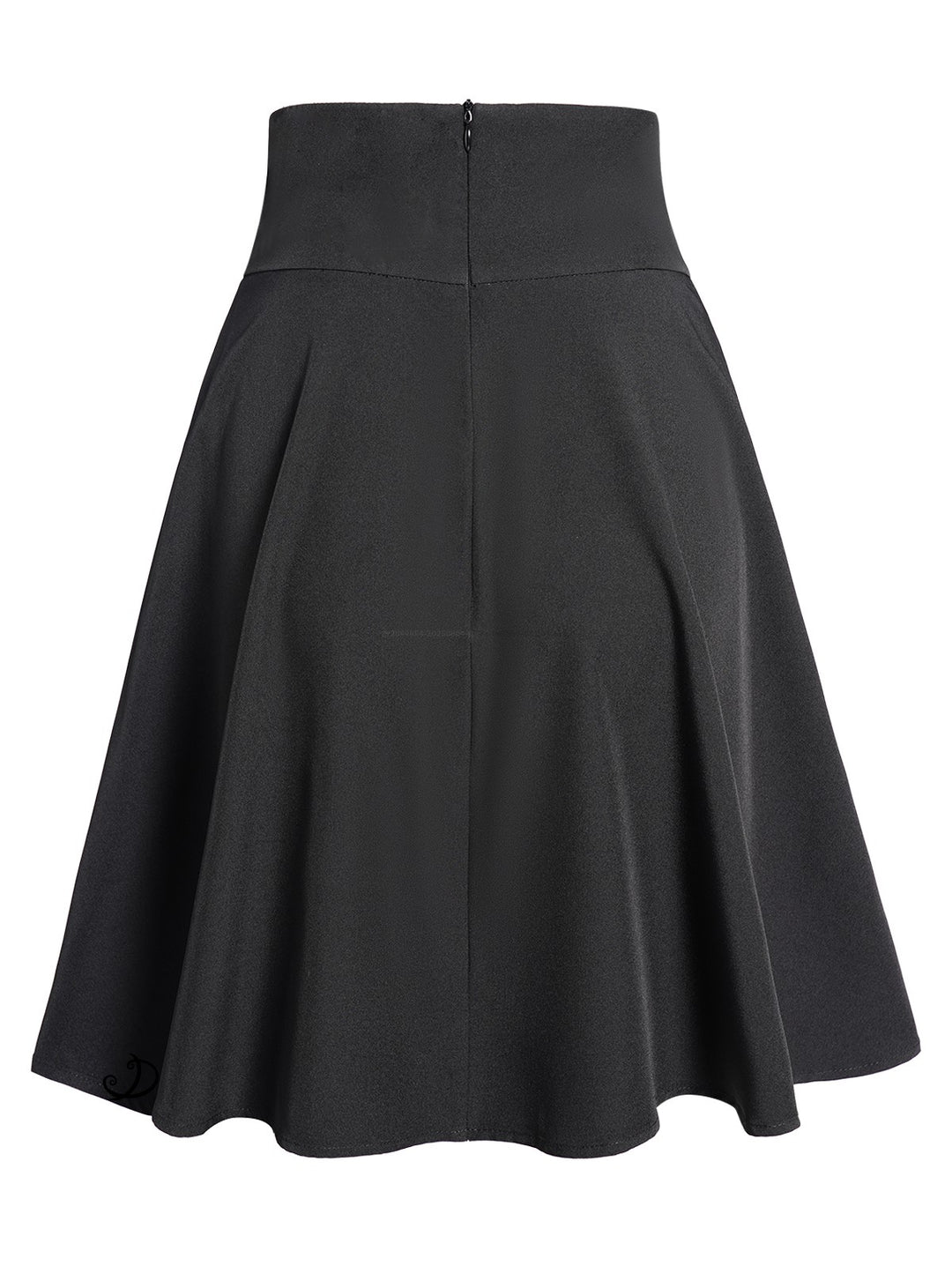Gothic Grommet Chain Embellishment Zipper Fly Layered A Line Mini Skirt