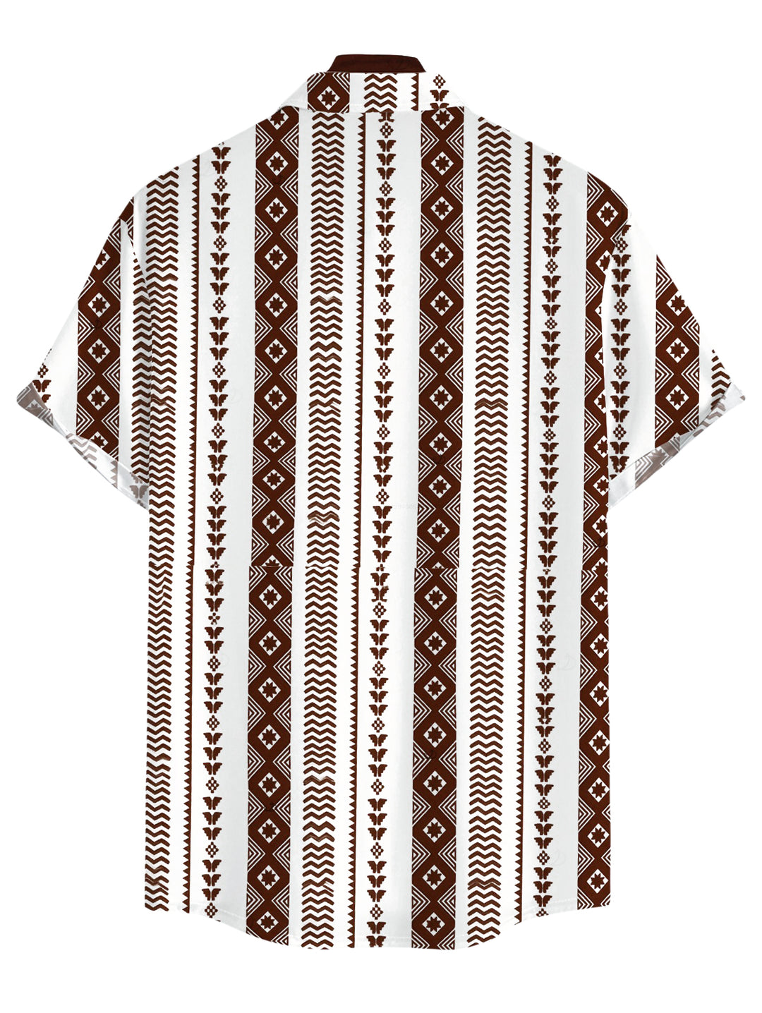 Men's Geometric Ethnic Print Button Up Shirt