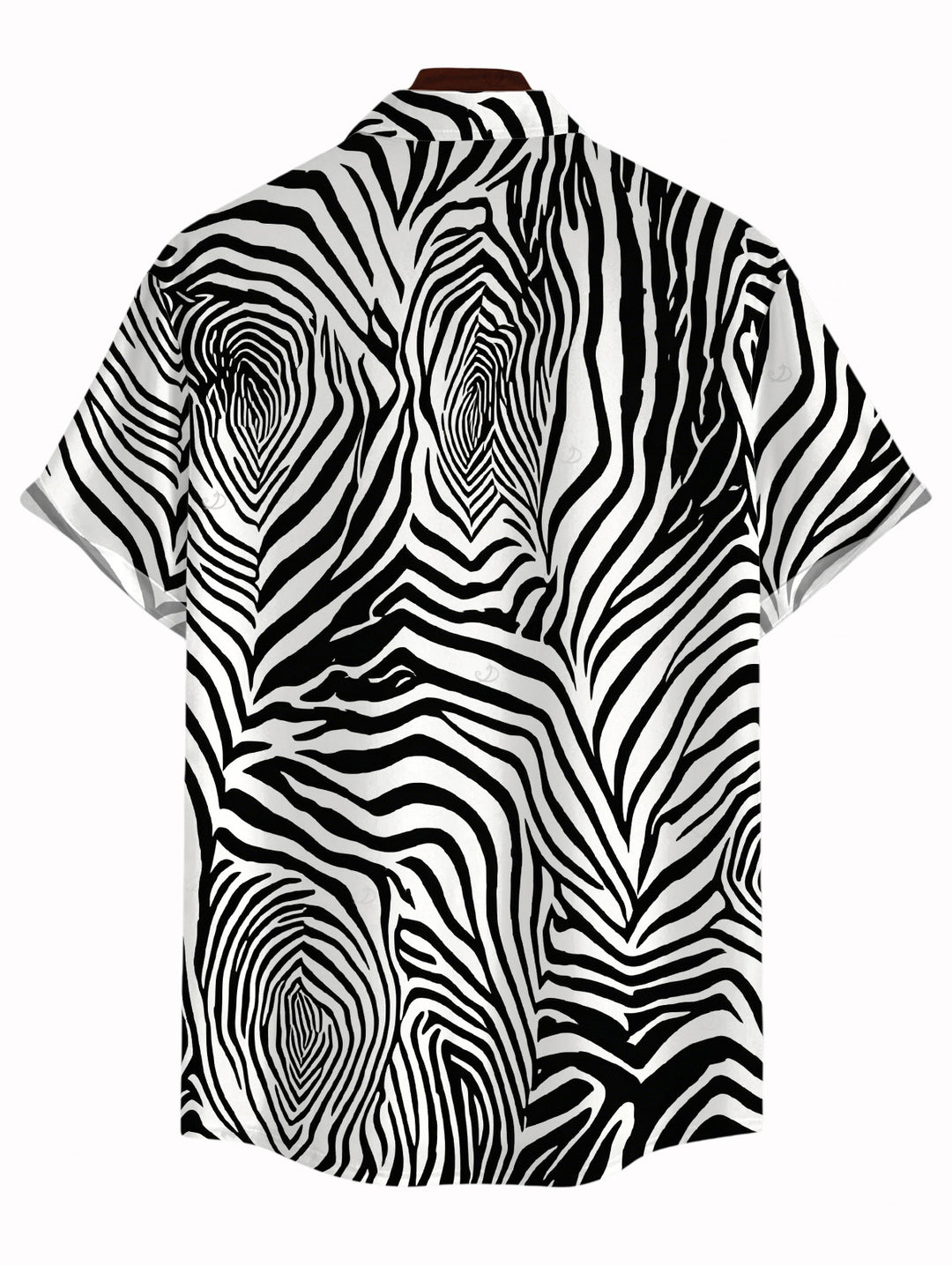 Men's Zebra Animal Print Button Up Vacation Shirt