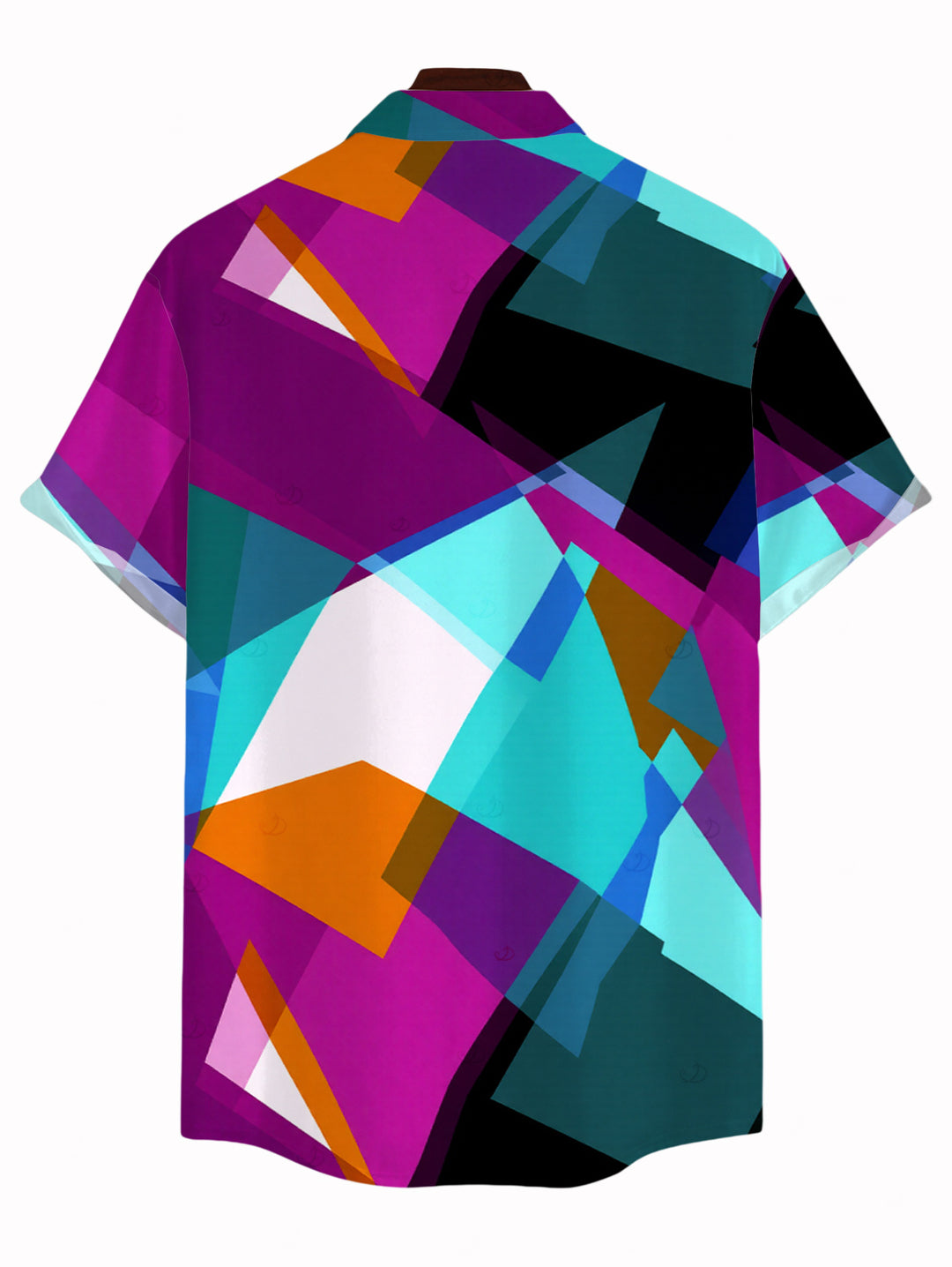 Men's Colorful Geometric Print Button Up Vacation Shirt