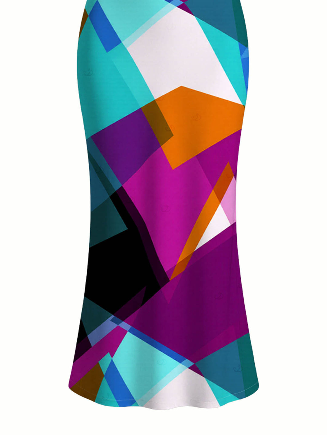 Colorful Geometric Print Spaghetti Strap Bodycon Maxi Vacation Dress