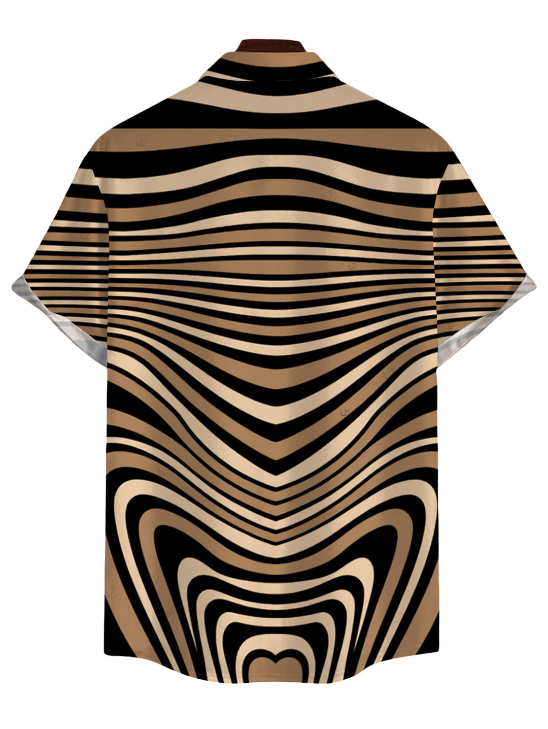 Men's Colorblock Heart Shaped Swirl Geometric Print Button Up Bohemian Shirt