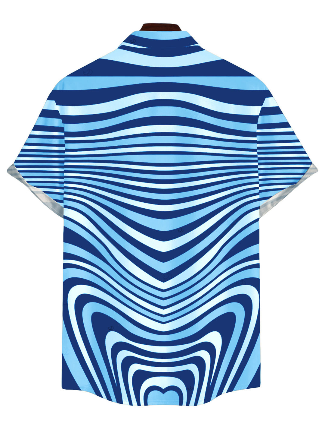 Men's Colorblock Heart Shaped Swirl Geometric Print Button Up Bohemian Shirt