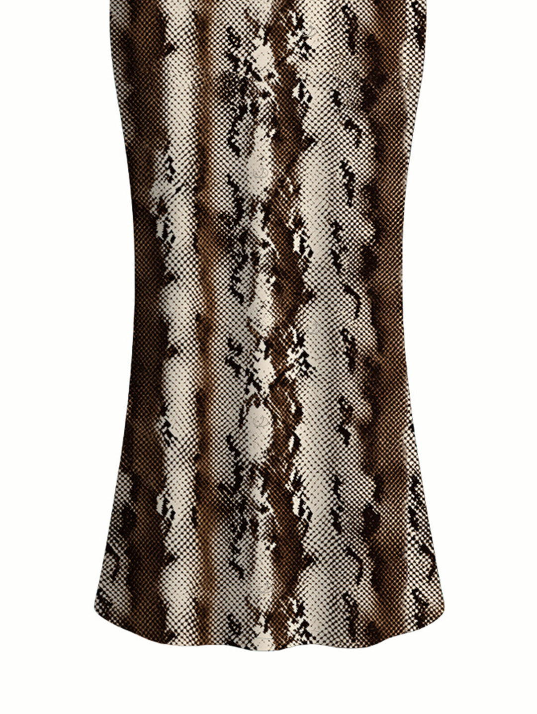 Vintage Coffee Snake Skin Print Spaghetti Strap Maxi Bodycon Vacation Dress