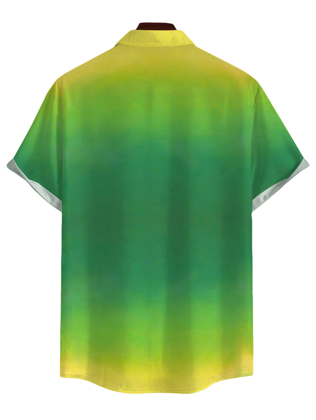 Men's Neon Ombre Print Button Up Vacation Shirt
