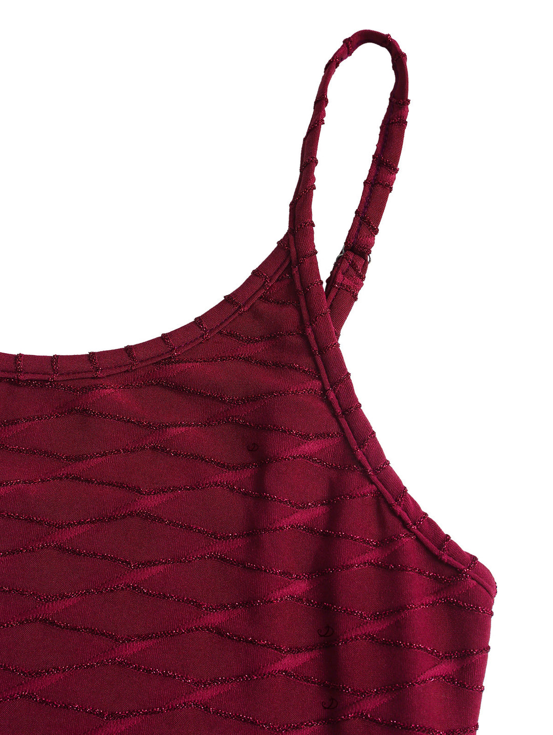 Solid Color Wavy Jacquard Embossed Texture Print Bodycon Maxi Dress