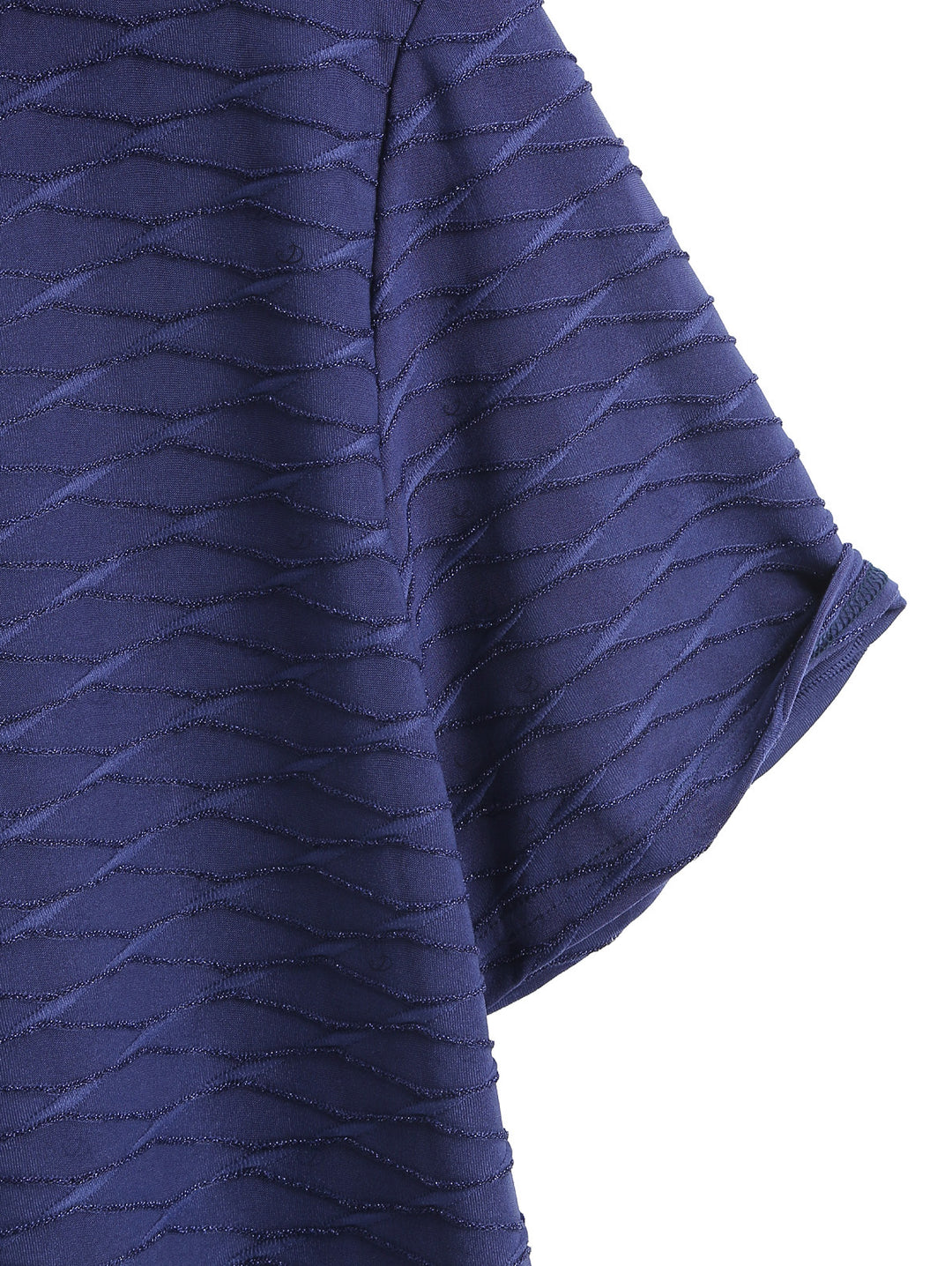 Men's Solid Color Wavy Jacquard Embossed Texture Print Button Up Shirt