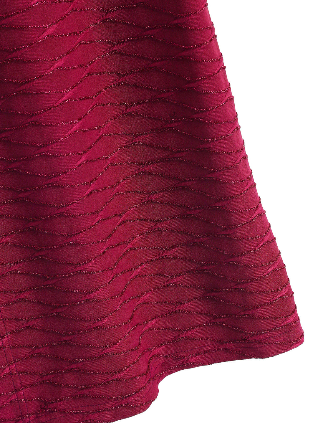 Men's Solid Color Wavy Jacquard Embossed Texture Print Button Up Shirt