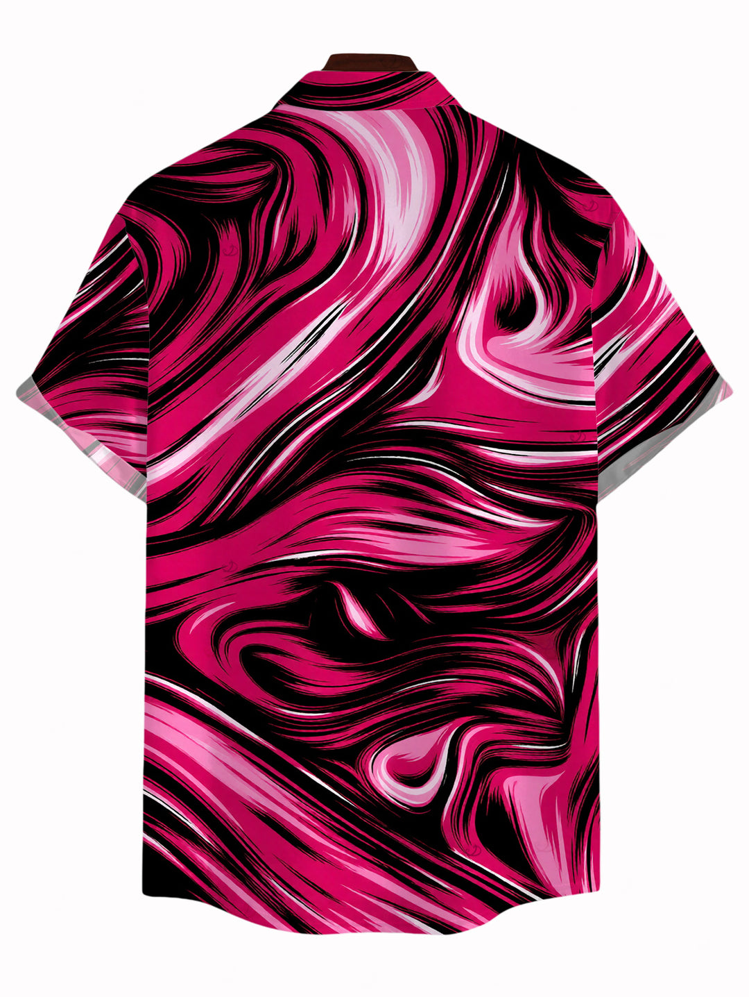 Men's Colorblock Fluid Swirl Print Button Up Vacation Shirt