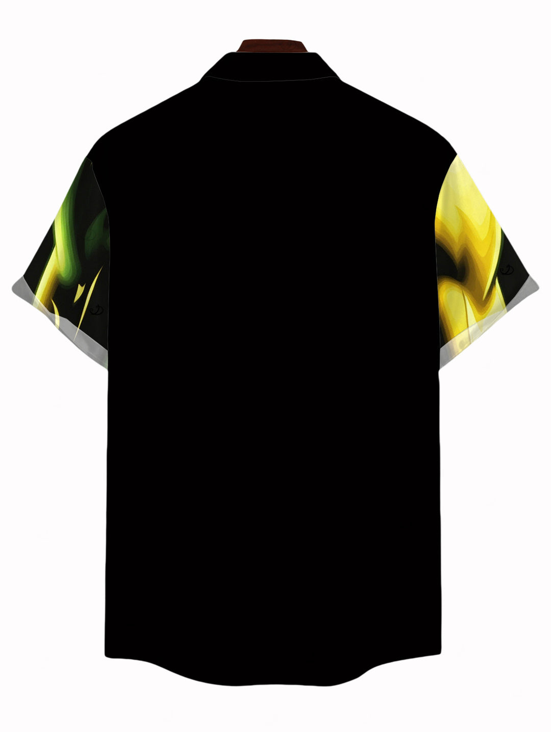 Men's Ombre Muscle Flame Print Button Up Vacation Shirt