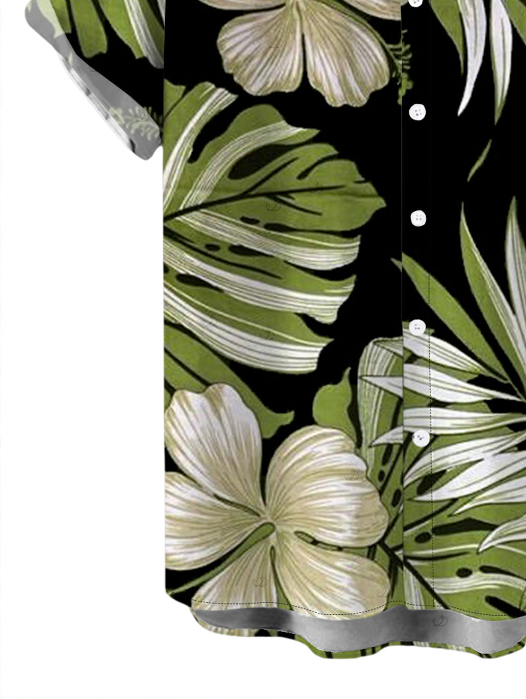 Men's Tropical Floral Banana Leaf Print Button Up Vintage Hawaiian Shirt