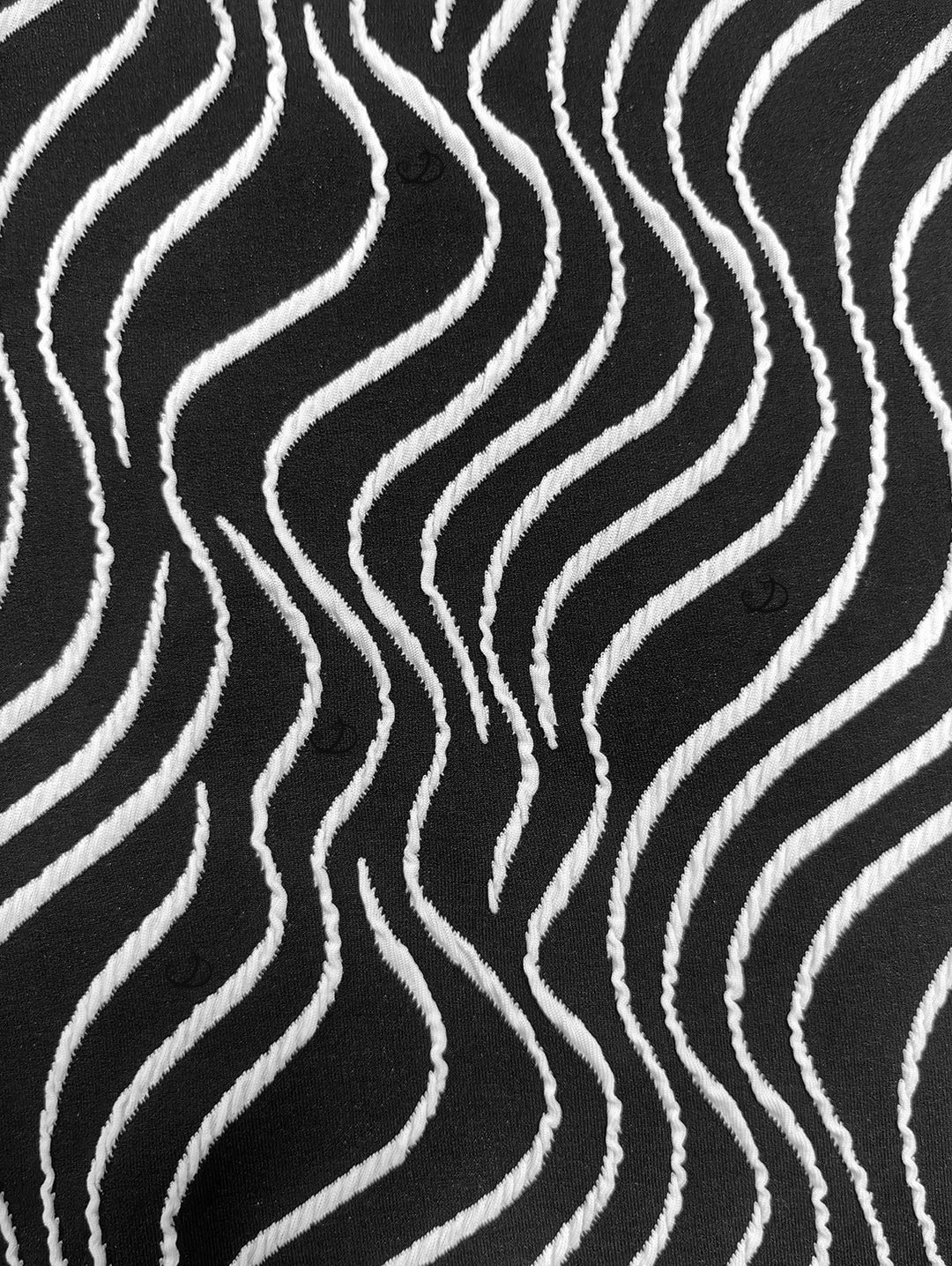 Monochrome Wave Striped Print Spaghetti Strap Bodycon Maxi Vintage Dress