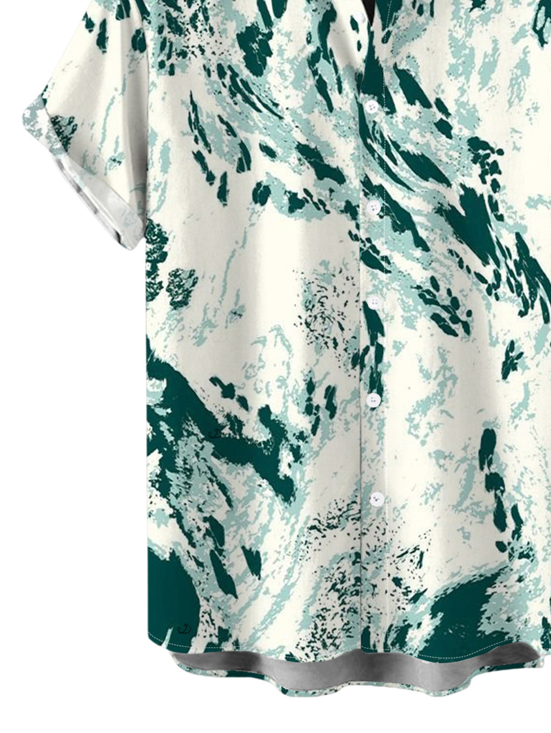 Men's Abstract Ink Painting Print Button Up Vacation Shirt