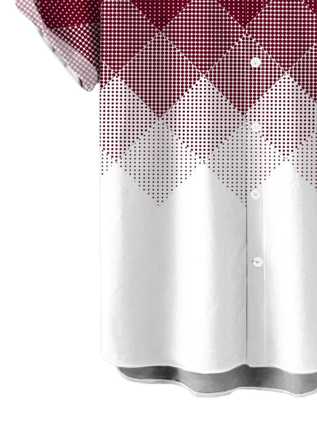 Men's Ombre Argyle Geometric Print Button Up Vacation Shirt