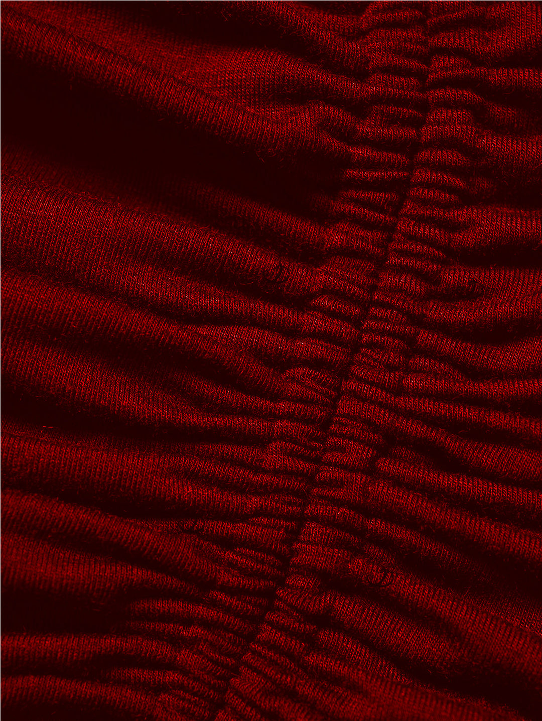 Gothic Lace Up Hoodie Grommet Cinched Long Sleeve Top-Red